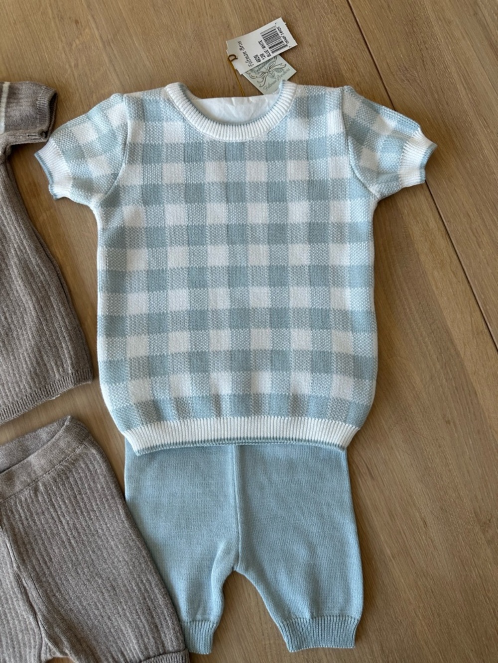 NWT Kids Matching Sets - Blue & Brown Knit Two-Piece Sets - Picture 3 of 12